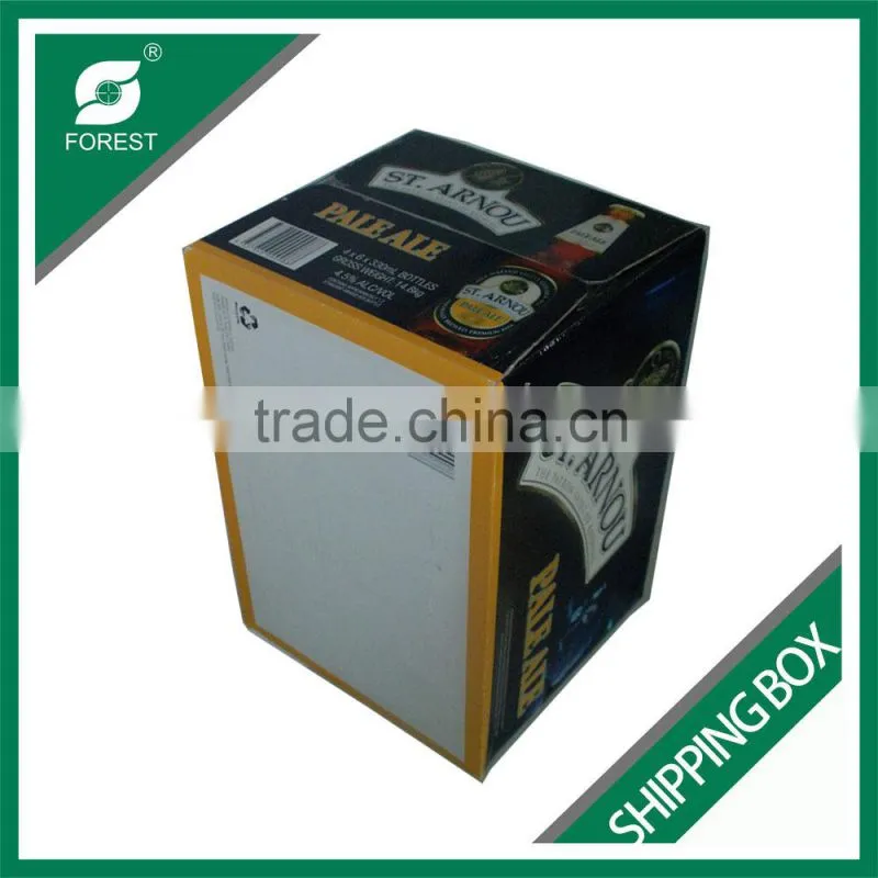 24 PACK BEER BOTTLES CORRUGATED CARTON BOX CUSTOM PRINTED 330ML WINE SHIPPING BOX