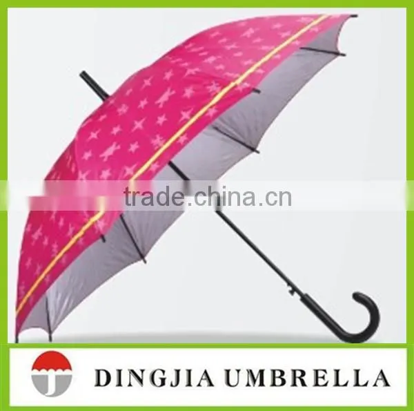 Heat transfer printing promotion golf umbrellas produced by Shenzhen umbrella factory