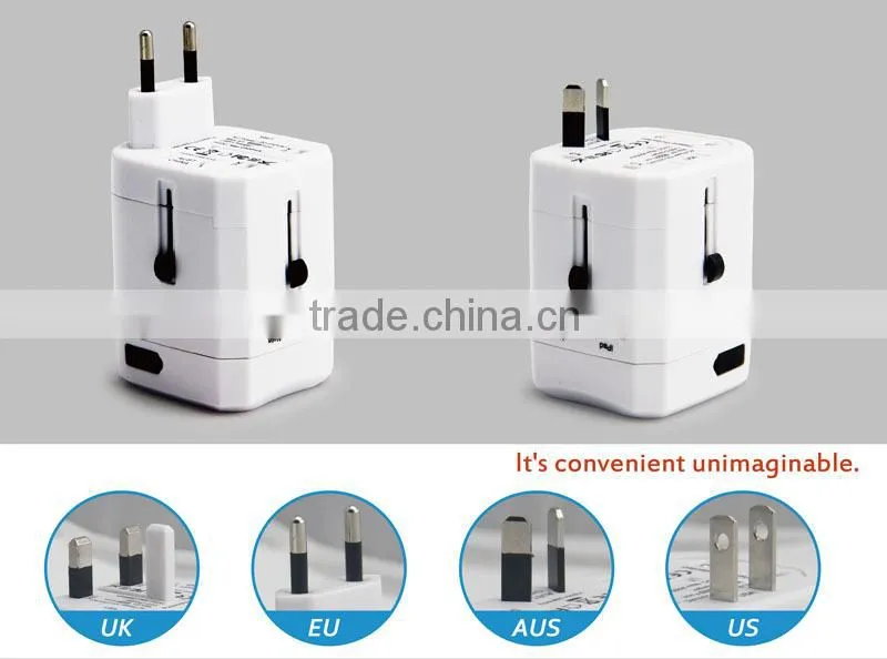 universal usa travel adaptor with electrical switch socket 2500Ma
