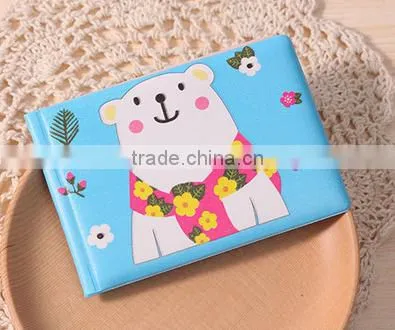 Promotion cheap plastic gift lovely flower print card holder made in china