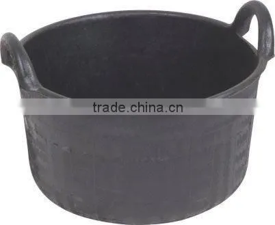 rubber container with two incorporated handles used to feed animal,horse feeder