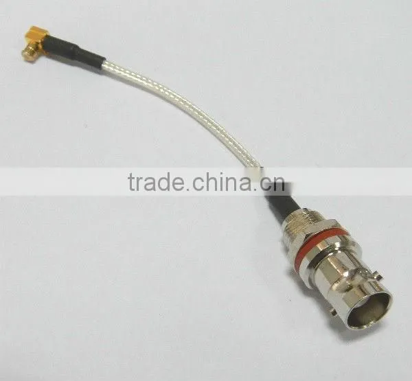 cable assembly, BNC female, bulkhead to MCX male, RG316 cable