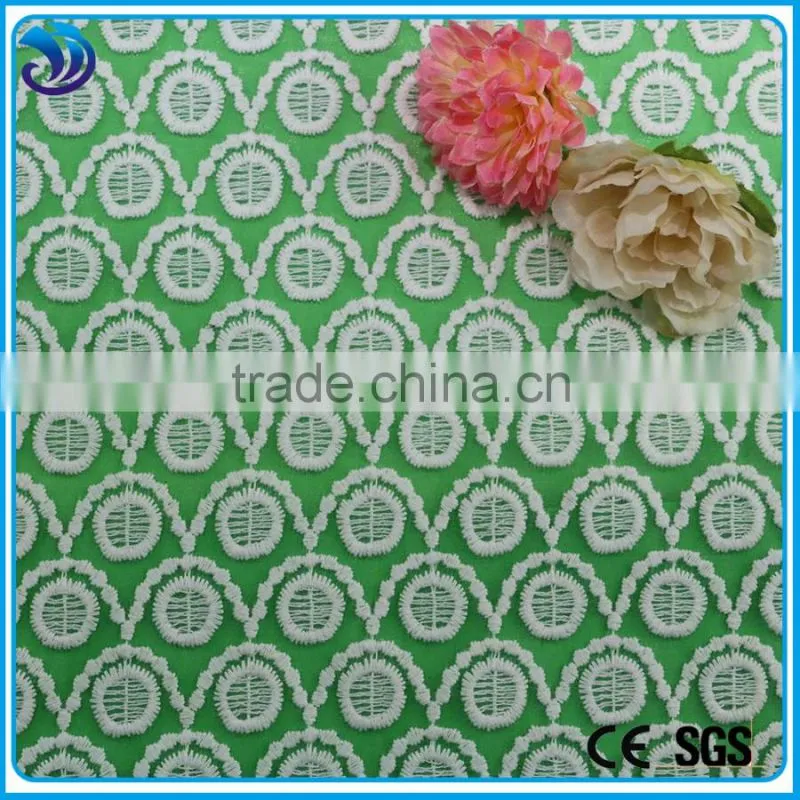 High quality polyester organza lace embroidery fabric for young girl dresses
