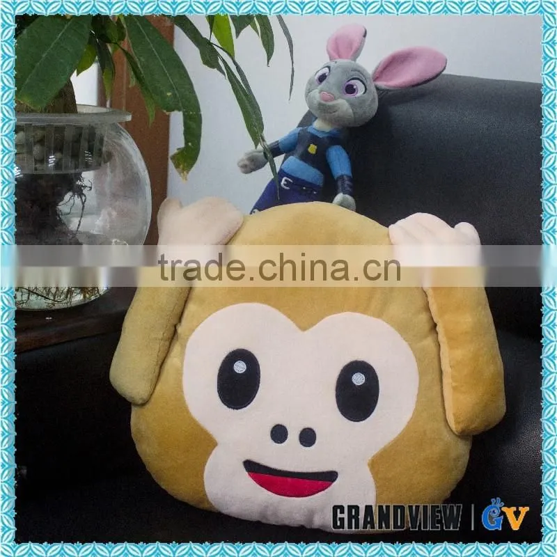 Wholesale Cute Monkey Animal Shape Emoji Pillow With Low Price
