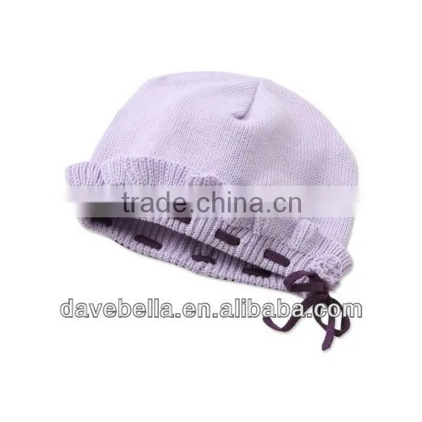 DB289 dave bella autumn winter baby hat earflat caps newborn hat wholesale baby knitted hat