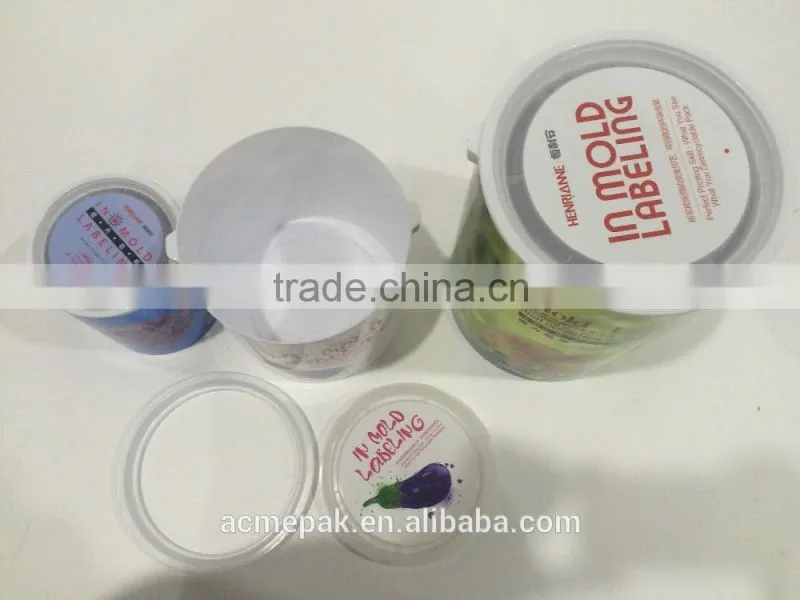 1~5L IML paint glue plastic bucket with lid