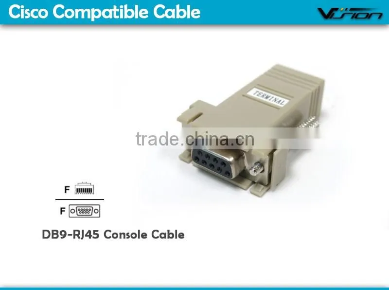 Cisco CAB-9AS-FDTE DB9 female to RJ45 female adapter