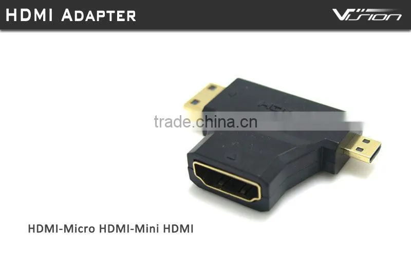 3 in 1 HDMI to micro HDMI mini HDMI adapter