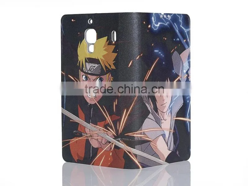 Concise design pu cartoon cell phone case for samsung s4