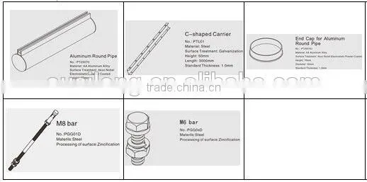 Used In Brasilia International Airport Commercial Suspended Ceiling Aluminum Round Pipe Ceiling