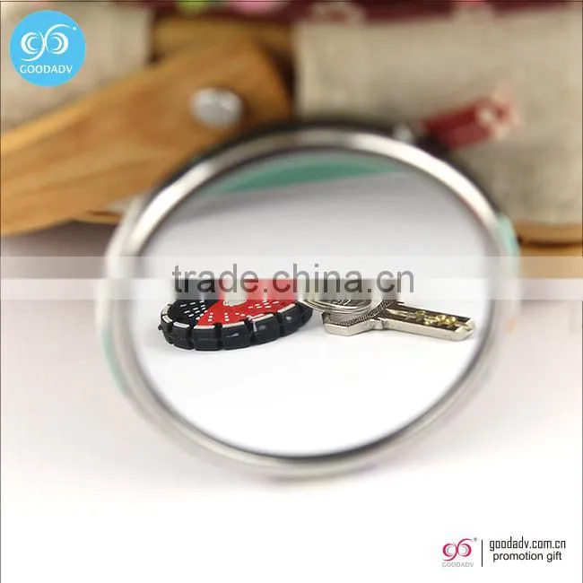 Fashion High Quality mirror tin button/round makeup mirror