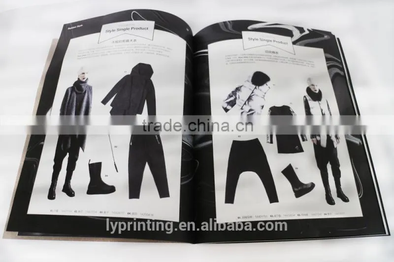 Professional fashion magazine book printing ,high quality photo album printing