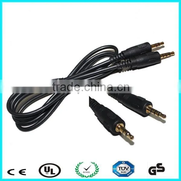 3.5mm noodle flat tpe plastic aux stereo audio cable