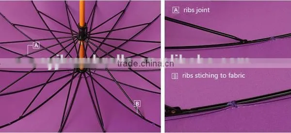 23"*16k Flower Emerge Magic Umbrella with Wooden Shaft