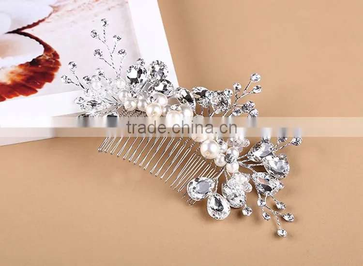 wholesaler crystal rhinestone manufacture of hair comb