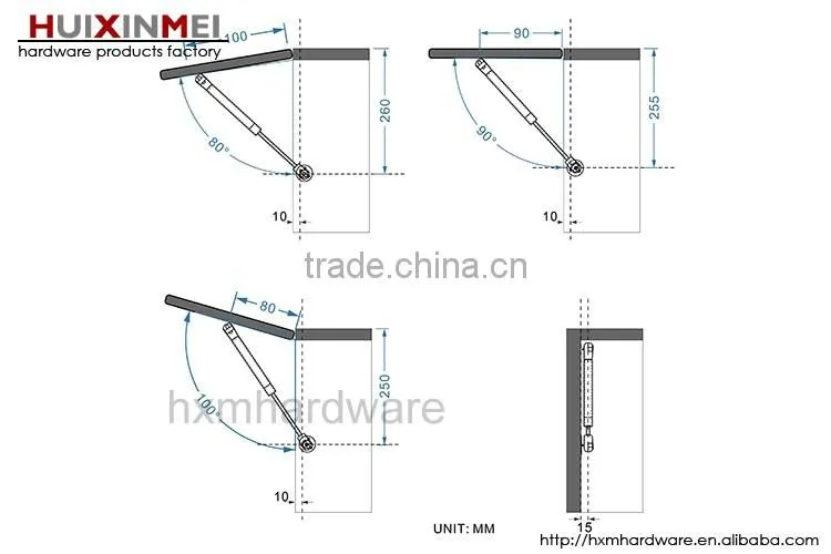 gas spring from China gas spring for cabinet doors boxes HXM1803