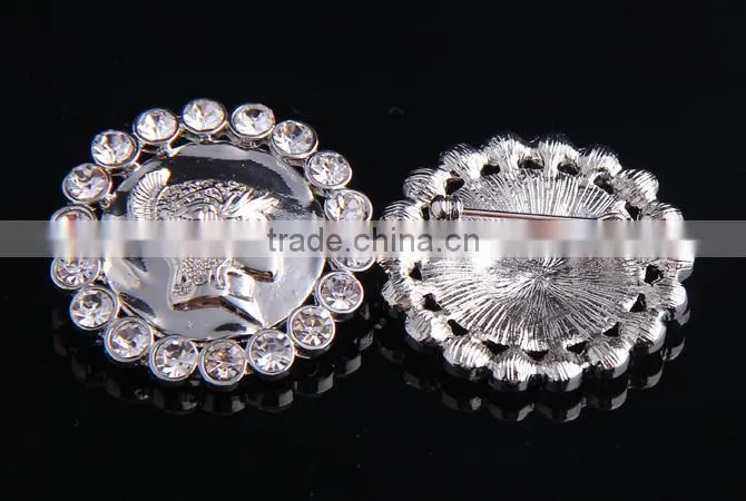 2015 New wholesale silver crystal lapel pin