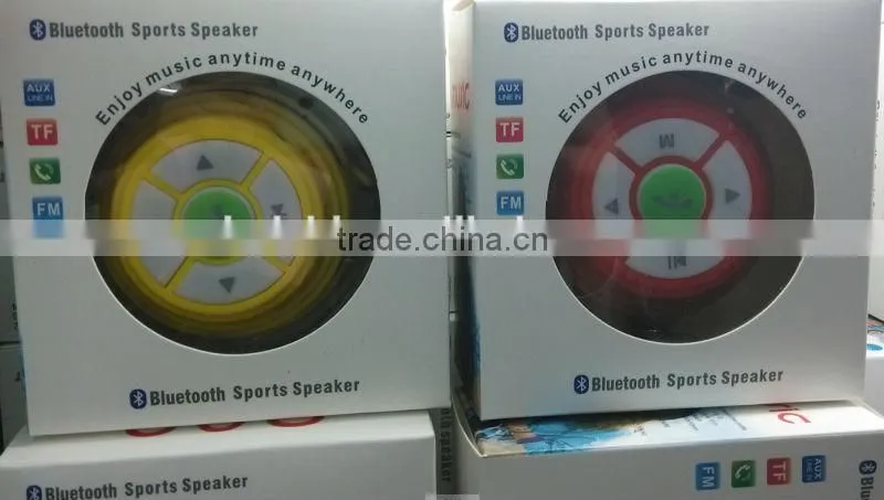 Most popular bulit-in li-ion battery bluetooth waterproof mini speaker and sucking disc function