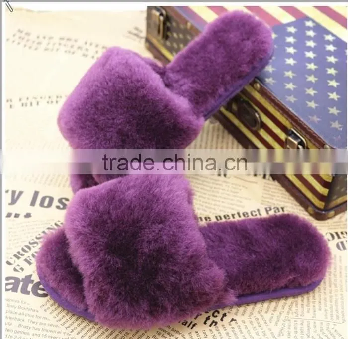 Great promotion Custom washable disposable fur hotel home slipper
