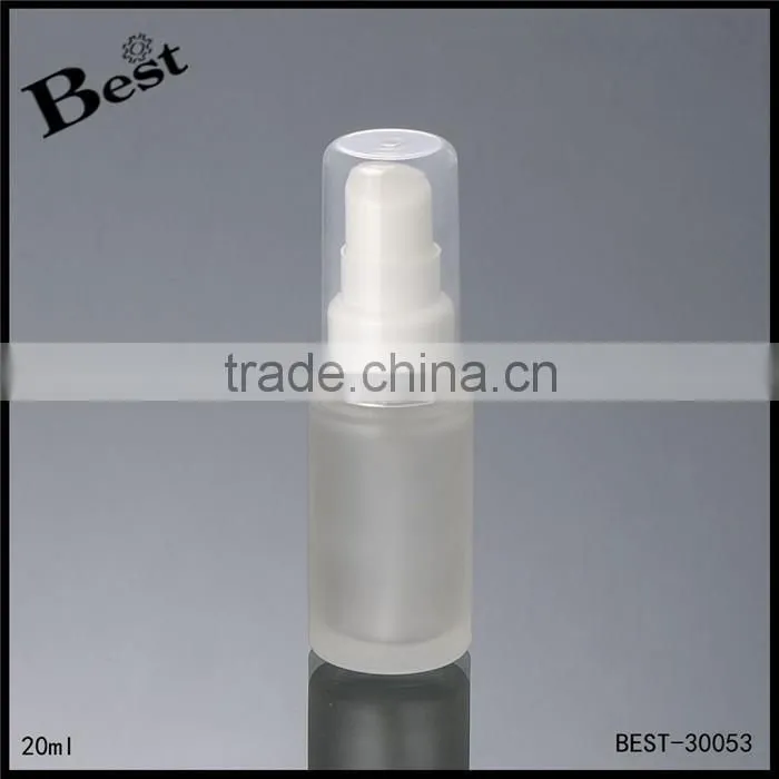 20ml lotion glass bottle china supplier pump glass bottle