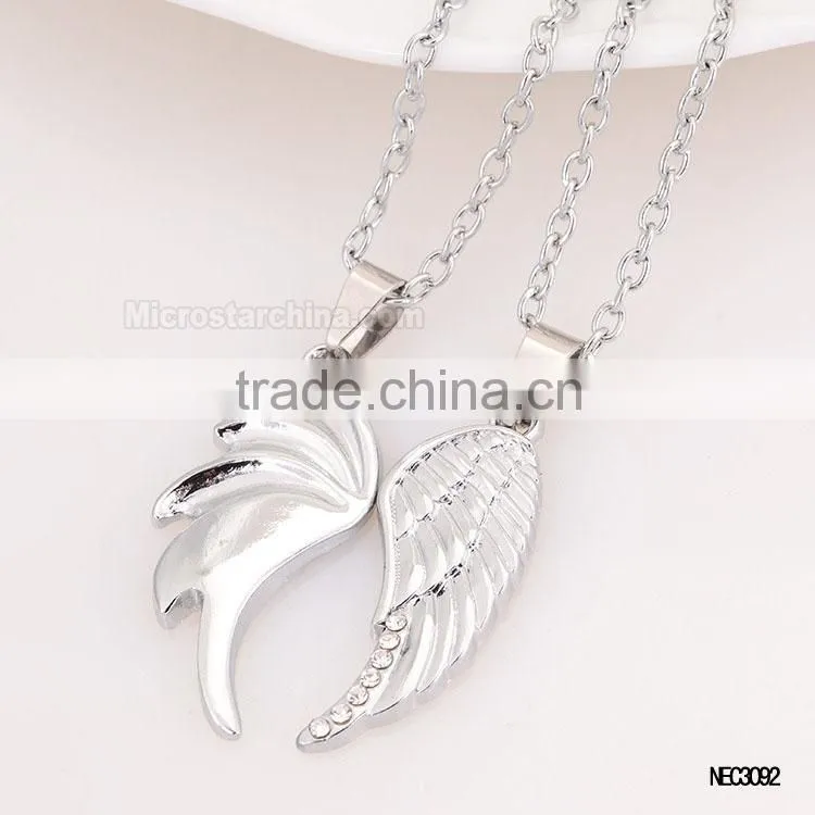 Sun And Moon Silver Plated Couple Necklace For Valentine's Gift