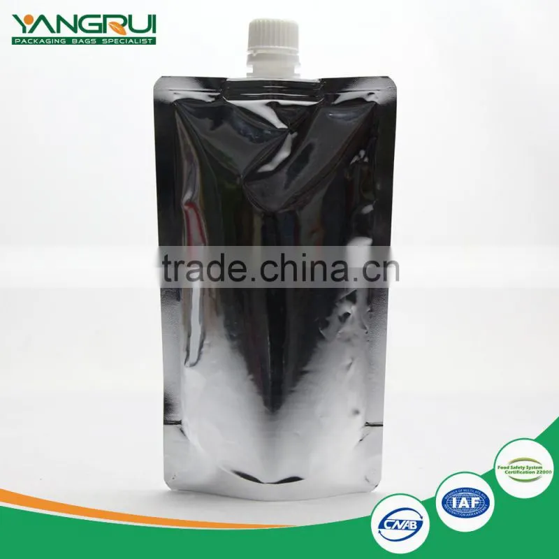 food grade aluminum foil bag stand up drink pouch with spout flexible packaging spout bag for bdverage liquid or fruit