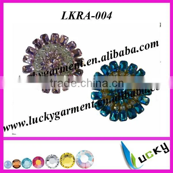 Hot Selling New Design Neon Color Rhinestone applique for wedding dress
