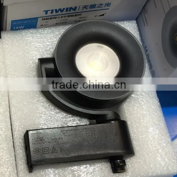 TIWIN 100-240V Black or White finish Art Museum Gallary three phase warm white 3000K 15w led track light