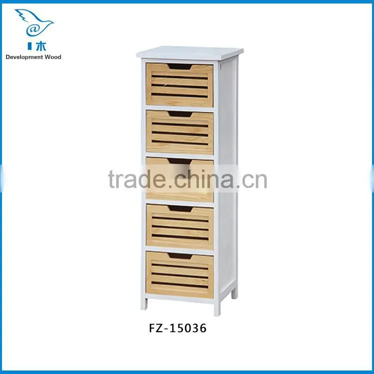 Paulownia Solid Wood Stair Furniture Bedside Cabinet