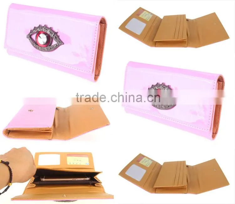 Pink womens pocket wallet girl pocket wallets womens clip wallet