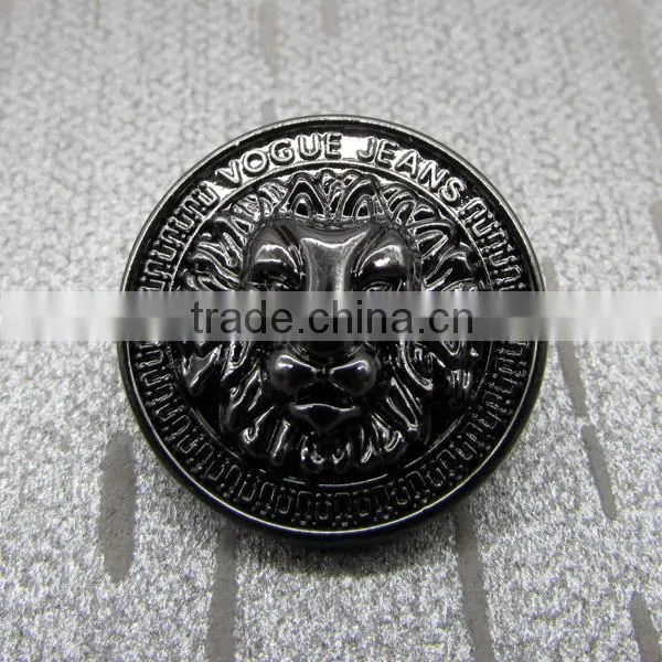 Various Size And Type Lion Face Metal Buttons For Clothing