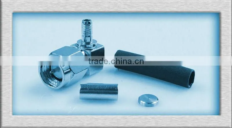 Crimp type coaxial male sma connector