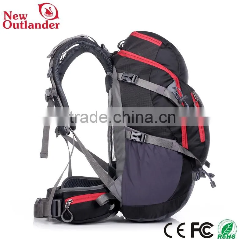 Outdoor Waterproof Internal Frame Hiking Backpack With Height Adjustment