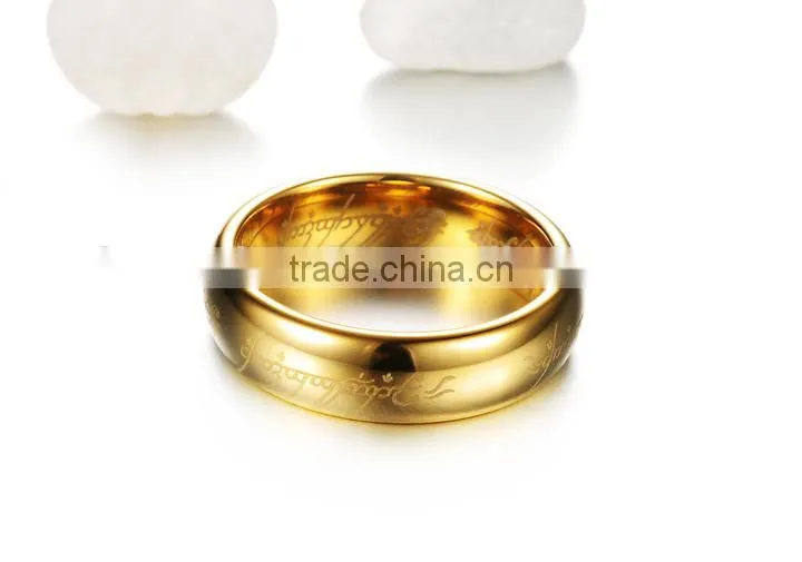 KSTONE The Lords of the Rings Gold Plated Couple Wedding Ring Tungsten Couple Rings