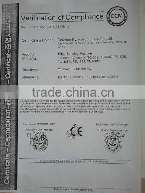 TC-60C-YX Automatic high speed edge banding machine