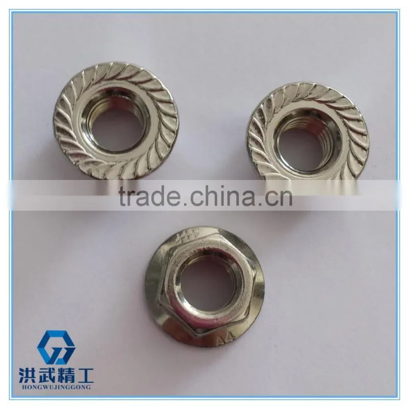 Hexagon nuts with flange and high quality