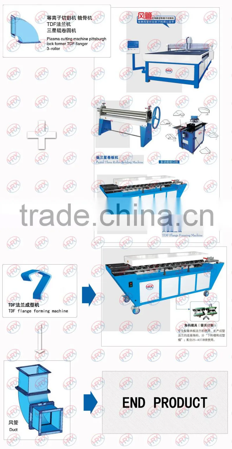 simple operation TDF square duct flange making machine