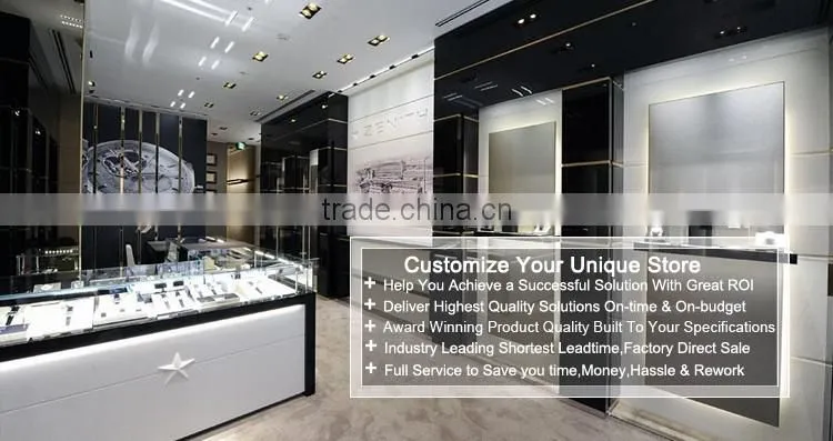 Factory Direct Sale Glass Wall Mounted Watch Display Counter