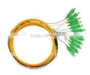 12 core sc connector bundle fiber optic pigtail/12 core optical fiber pigtail