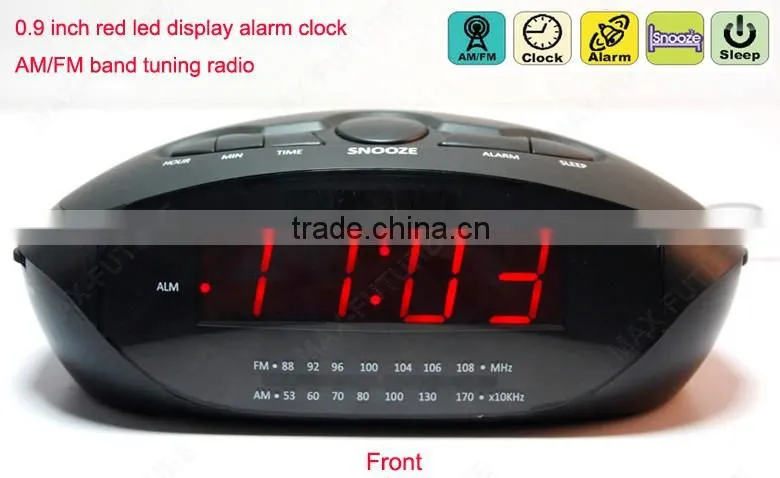 Built-in speaker 0.9 inch Led clock radio kitchen clock radio with LED clock radio
