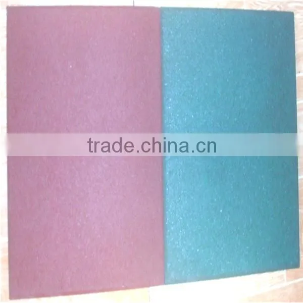 Interlocking Rubber Flooring, Solid Color Rubber Top to Bottom, Suitable for Gym Rubber Floor