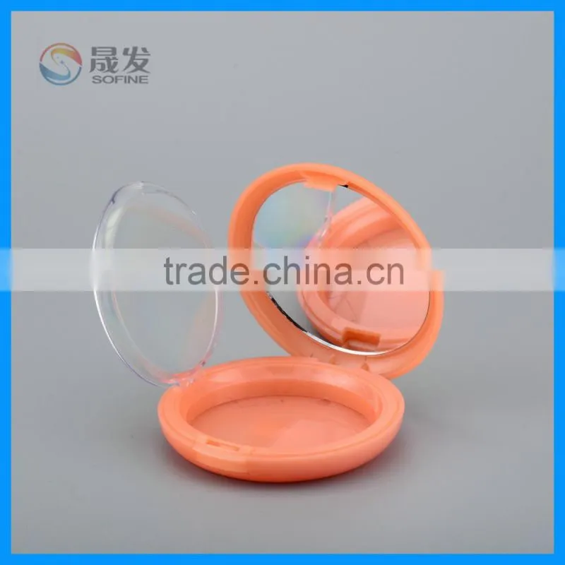 Empty cosmetic blush compact powder case