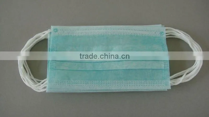 Medical blue disposable protective face mask