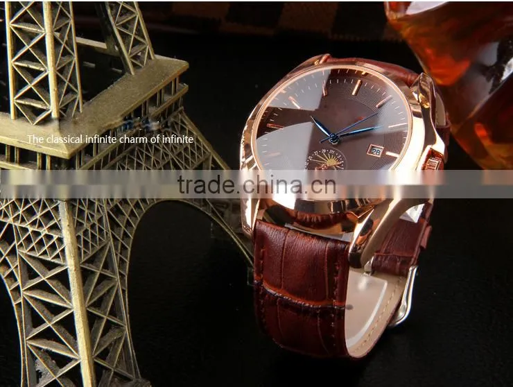 New trend fashion men watches leather watches special mens leather watches