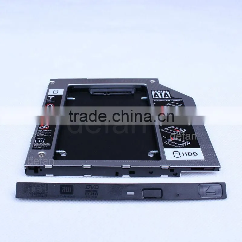 SATA 2nd HDD HD Hard Driver Caddy for 9.5mm Universal CD / DVD-ROM Optical Drive Replacement