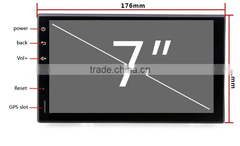 Pure android Car GPS for Two din with Pure android 4.4.4 dual Core CPU:1.6G RAM:1G WIFI 3G audio video player