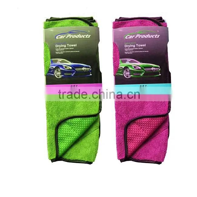 Double side plush waffle cloth fast window waxing and polishing cloth for detailing smooth car paint