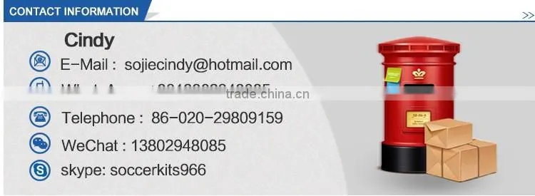 Wholesale 2016 latest design top quality soccer tracksuit/soccer jersey/football jersey