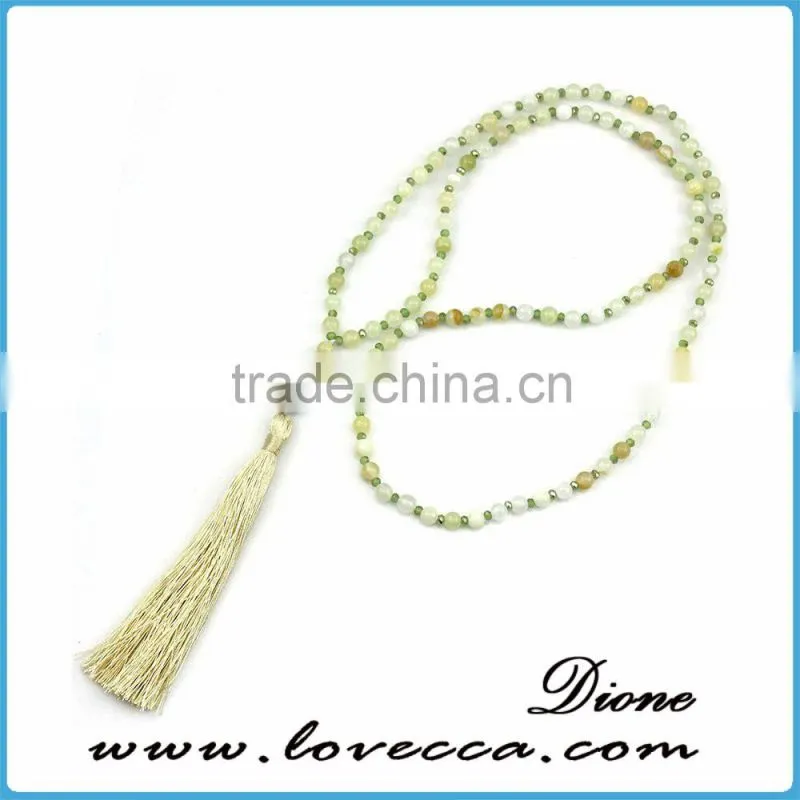 Natural colorful Beads Tassel Bohemia Style Bohemian Necklace