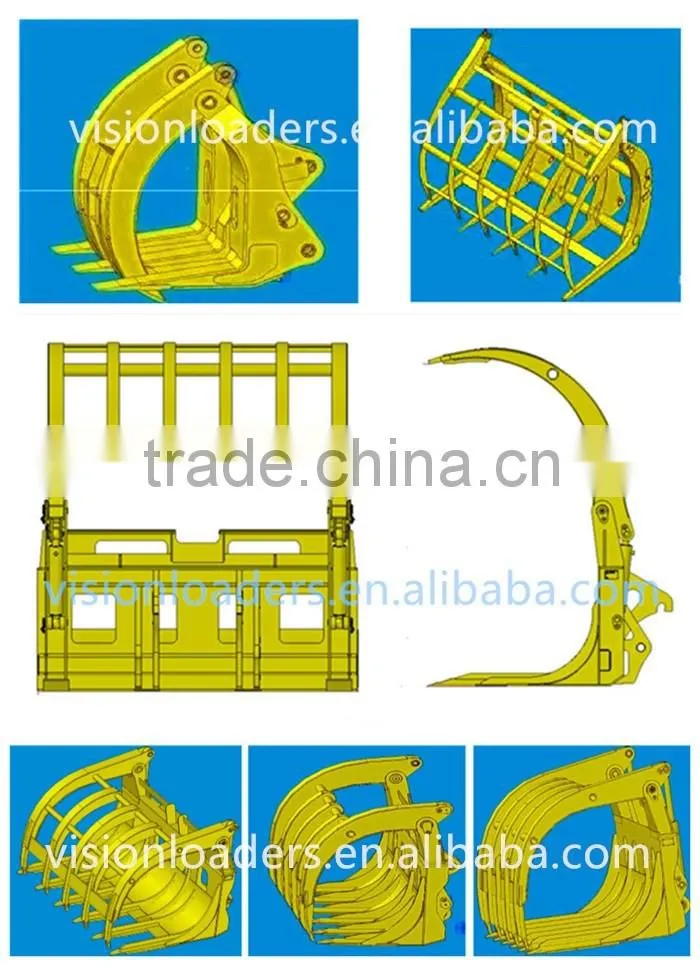 Professional Custom Service SDLG 4Ton Wheel Loader Optional Equipment Grass Grapple For LG946L/LG936L/LG956L/LG968 Wheel Loader
